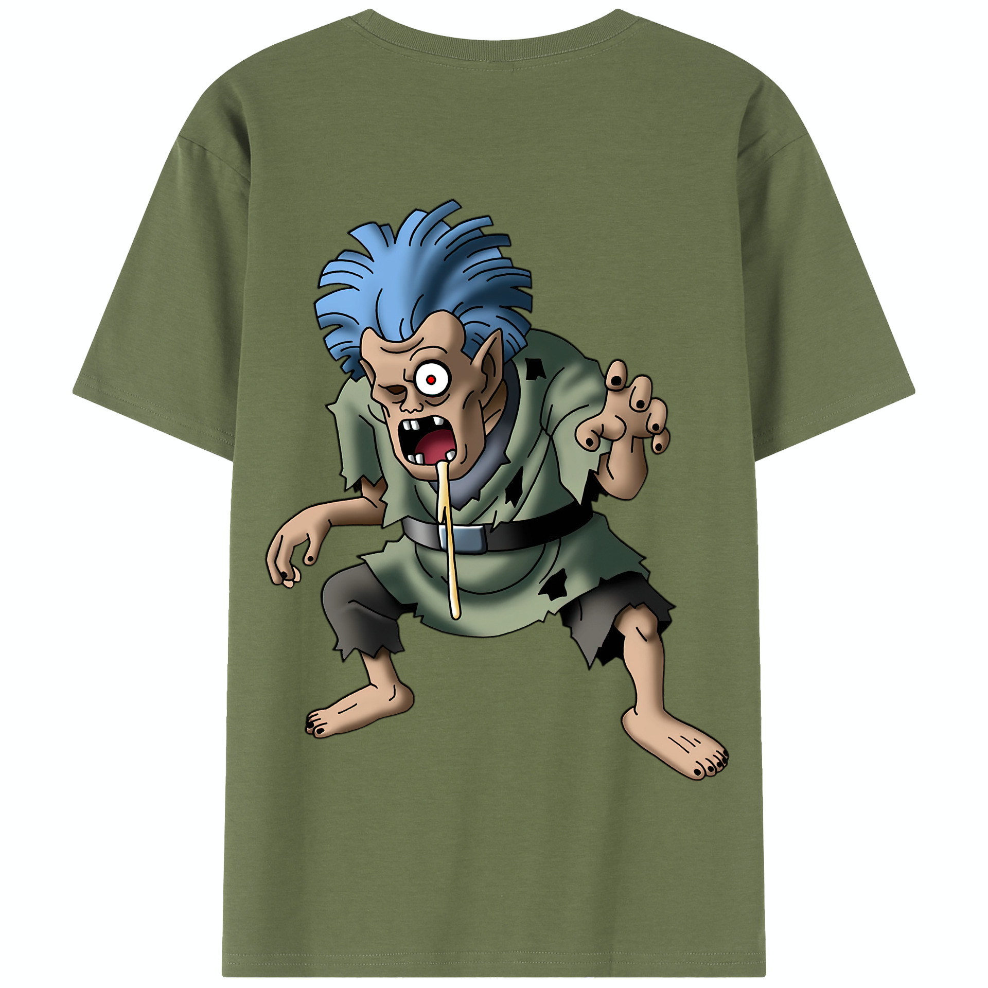 （画像用） ドラゴンクエスト Doragon Kuesuto Dragon Quest 綿100％半袖Tシャツ（背面プリント）